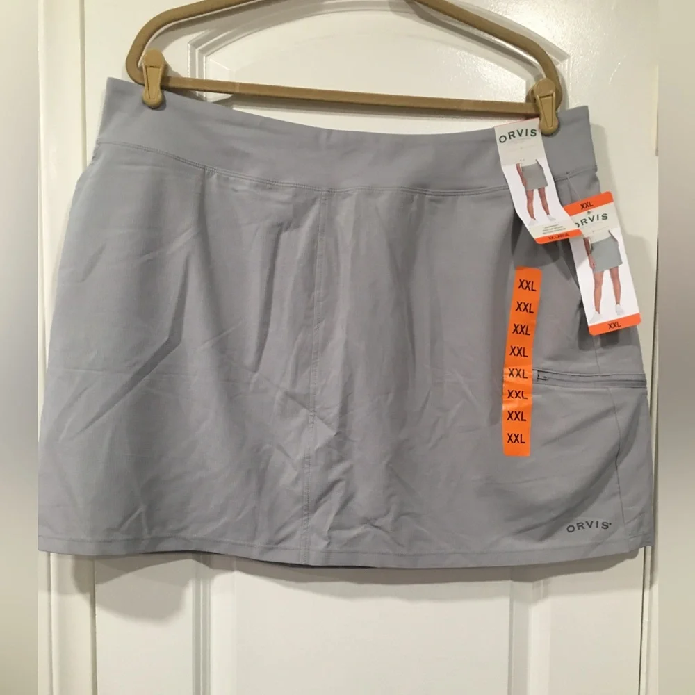 Women’s NWT Orvis textured lightweight, active skort, grey size xxl - Picture 3 of 5